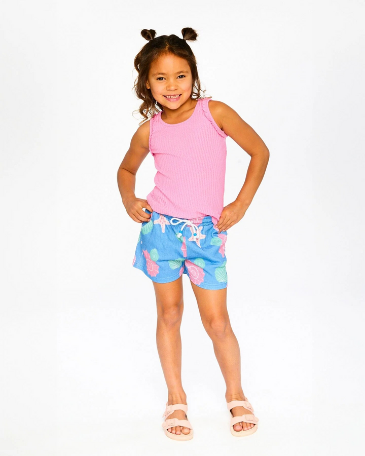 DPD Crinkle Blue Shell Shorts