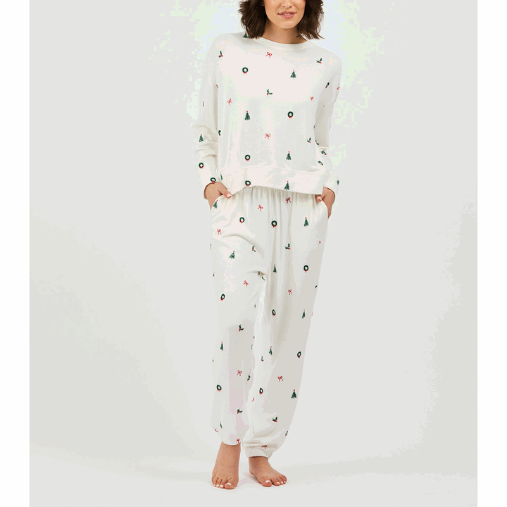 Mary Square Sophie Christmas Icons Jogger Pajama Set