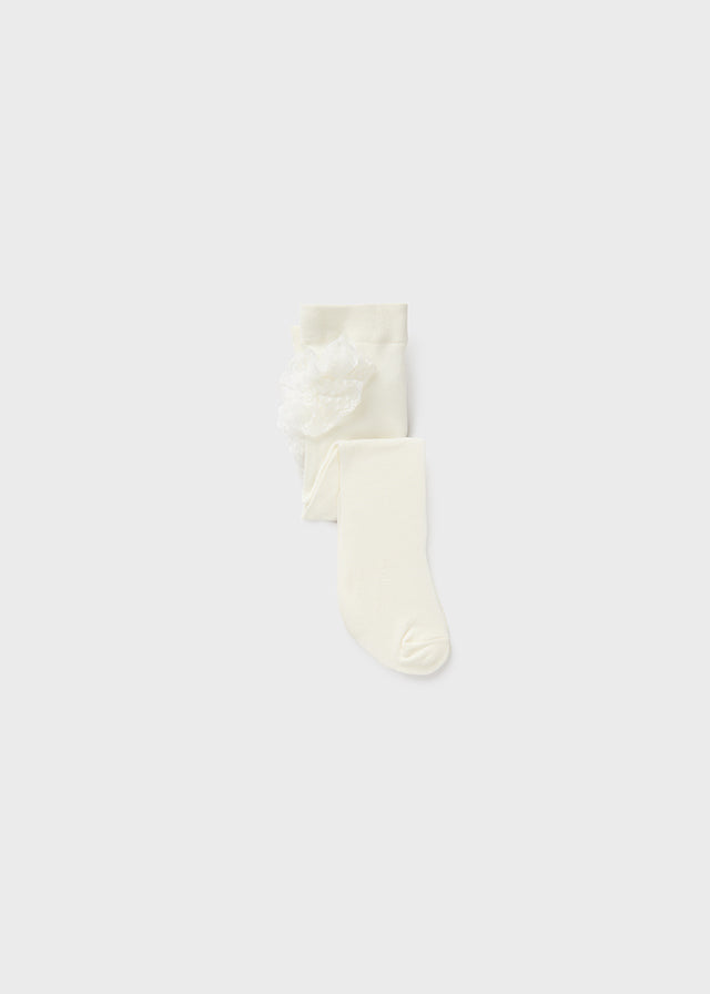 Ivory Baby Ruffle Bum Tights