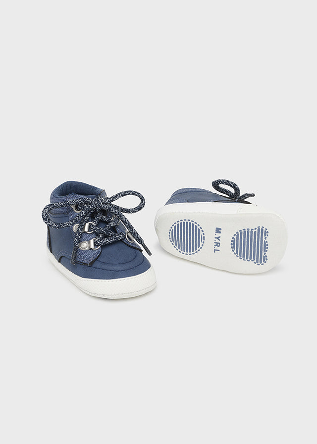 Boy Navy Sneaker Boot