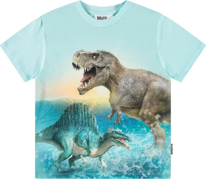 Roxo Dino Splash tee in Light Blue
