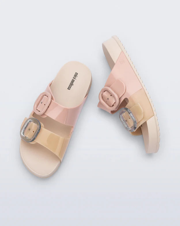 Kids Cozy Slides in Pink/Beige