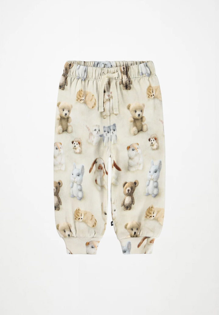MOLO Simeon Felted Friends pants with animal print
