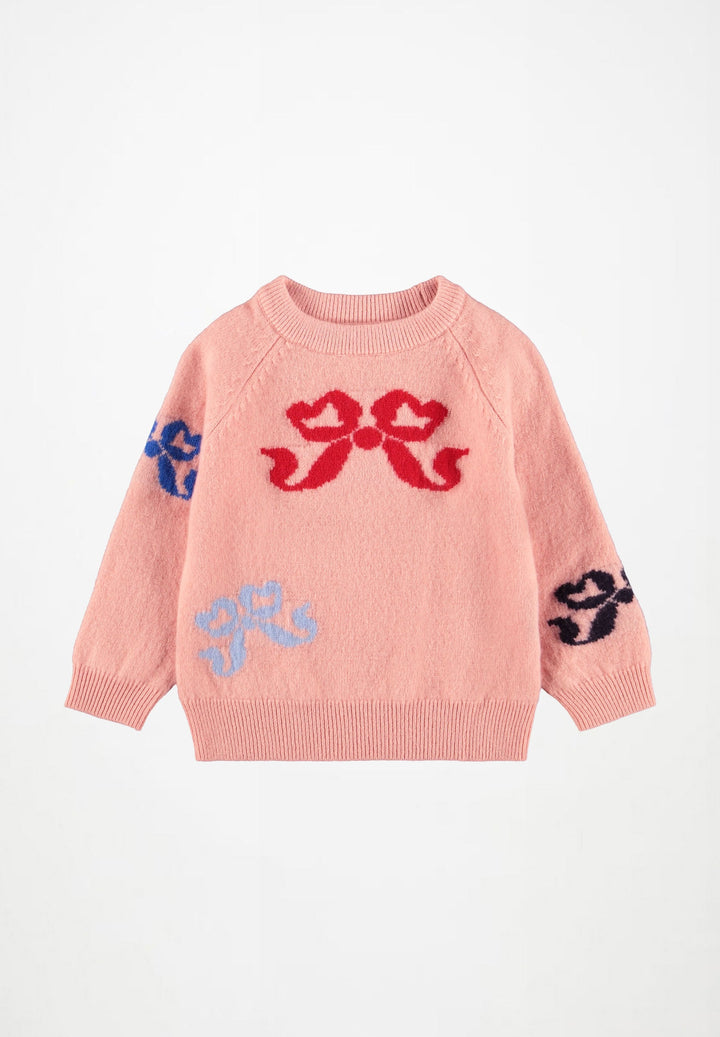 MOLO Gilby Bow Knit Sweater in Mellow Rose front view