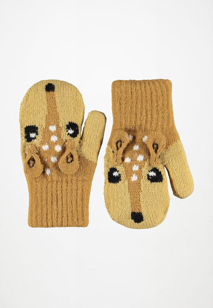 MOLO Kenau Camel deer mittens front view