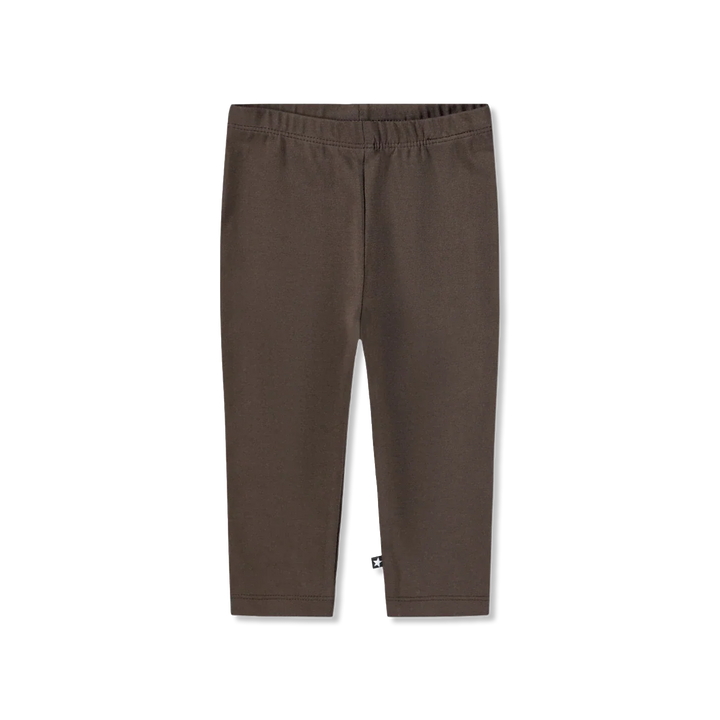MOLO Nette Warm leggings in Bark Brown, front view
