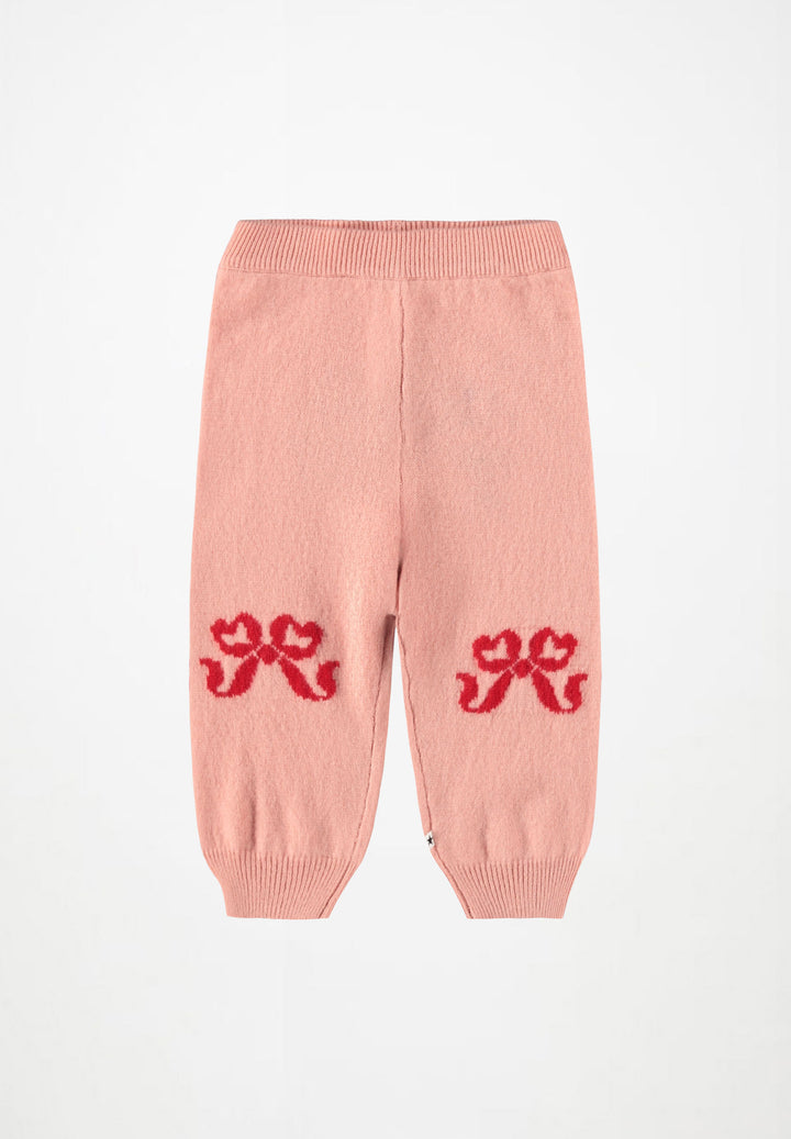 MOLO Solana Bow Knit Pants in Mellow Rose front view
