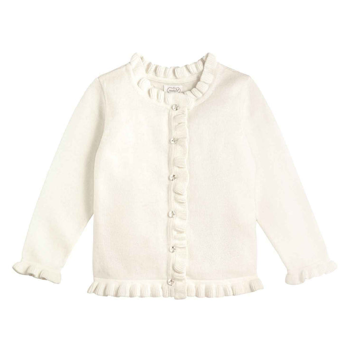 Mud Pie Ivory Ruffle Cardigan