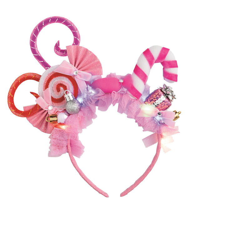 Mud Pie Pink Light-Up Festive Christmas Headband