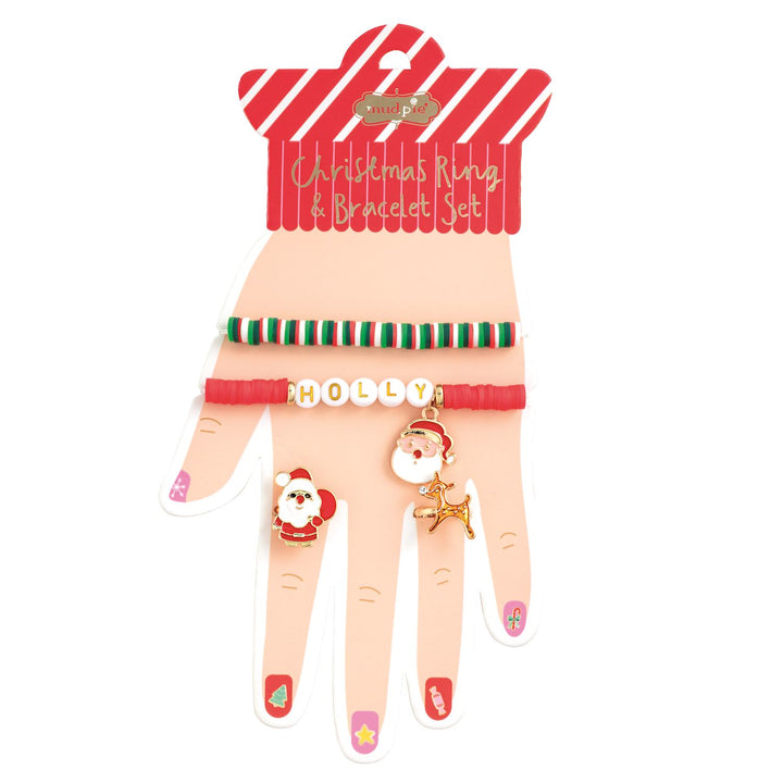 Mud Pie Holly Bracelet & Ring Set