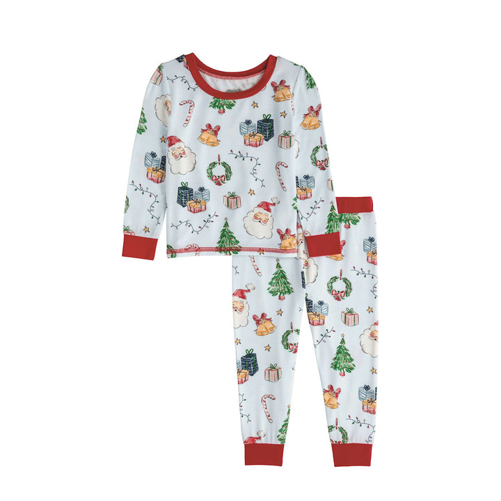 Mud Pie Blue Christmas Pajama Set