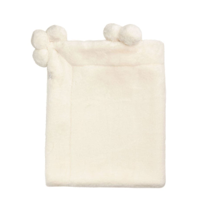 Mud Pie Ivory Pom Blanket in Ivory
