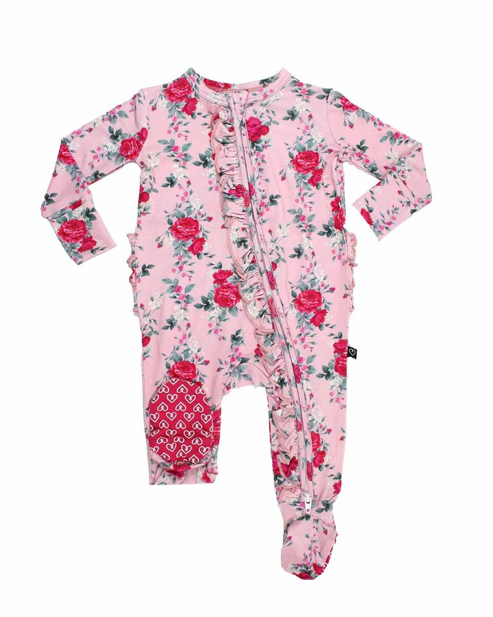 Rosalind Floral Ruffle Footie