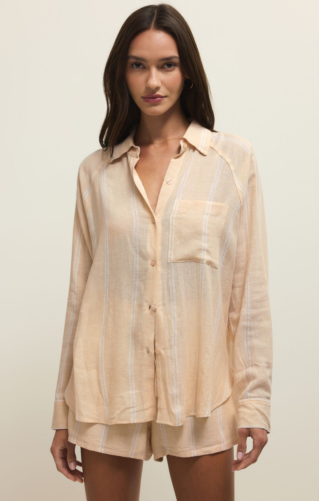 ZSU The Perfect Striped Top in Custard – Lula Boutique for Women