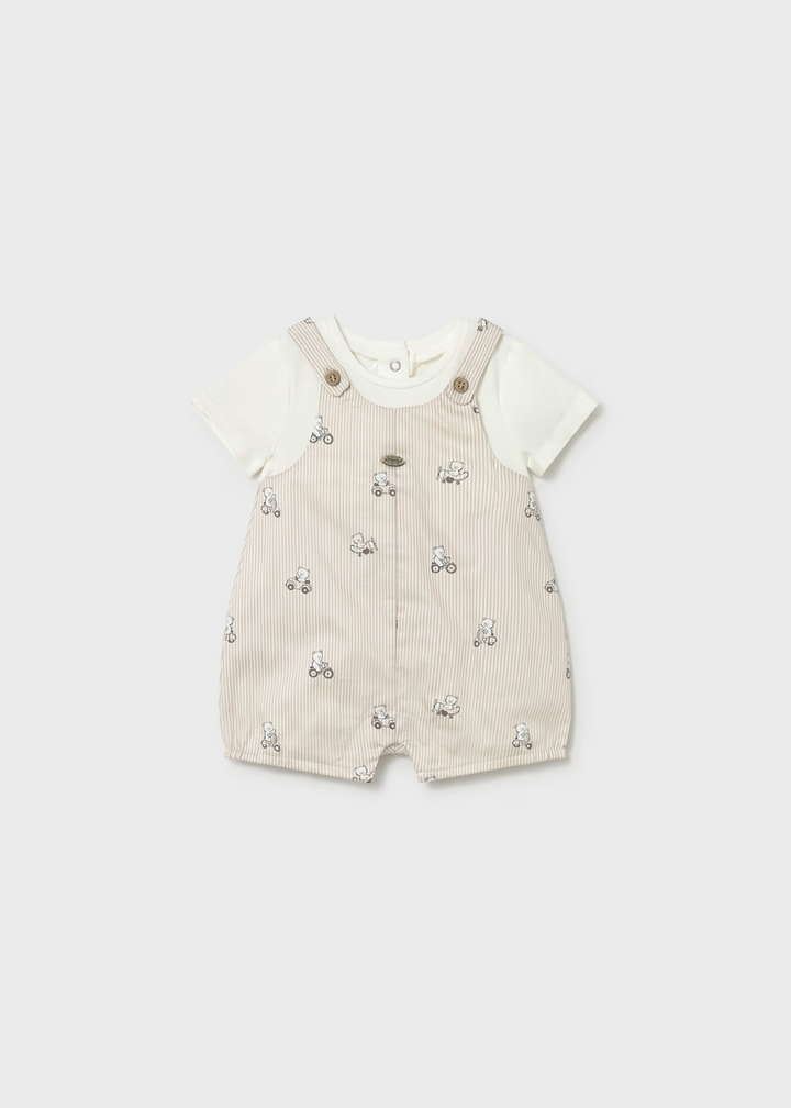 Bear Transportation Stripe Overall 1613