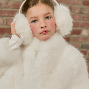 Parfum de Fit Faux Fur Earmuffs in Frosted White