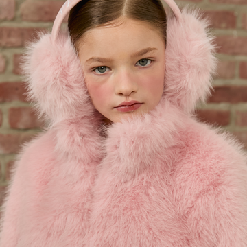 Parfum de Fit Faux Fur Earmuffs in Petal Dust