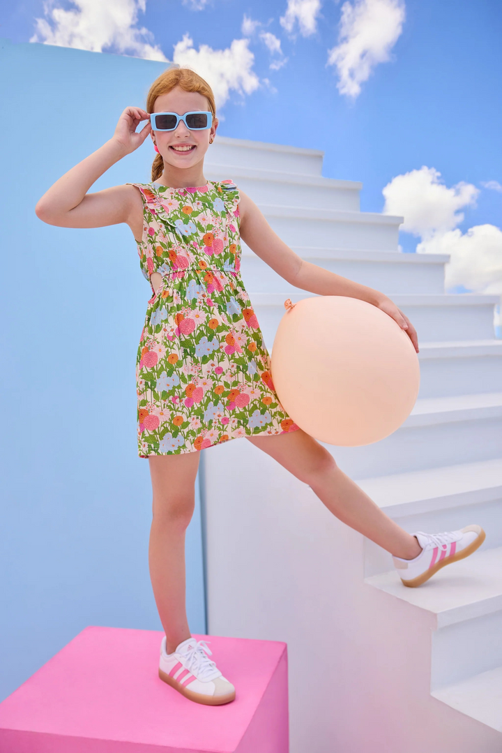 Bright Longmeadow Floral Cutout Dress
