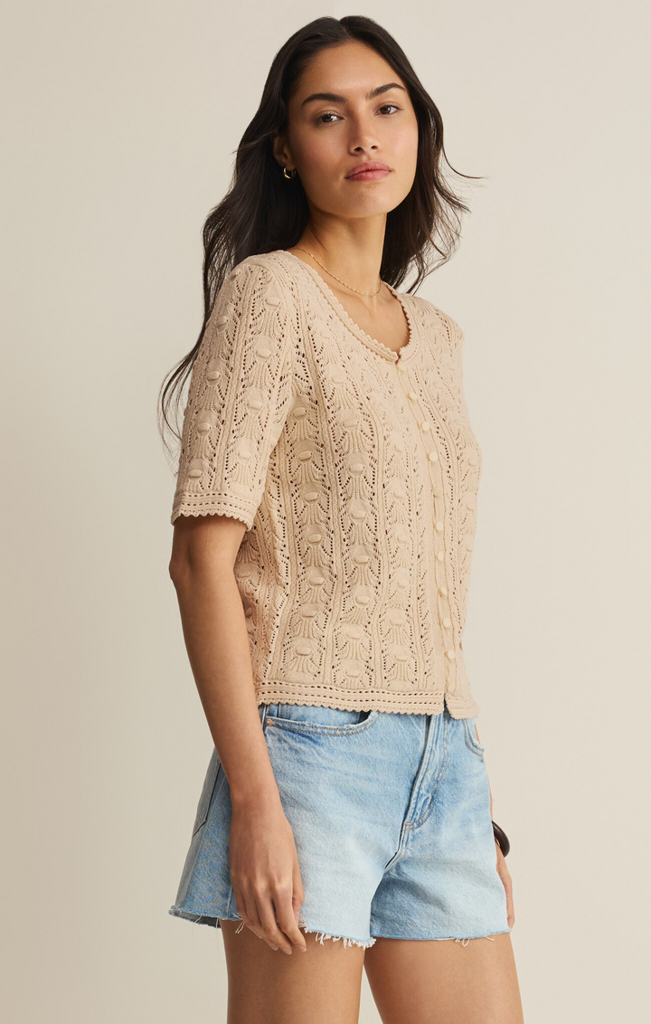 Adria Sweater Top in Island Coconut