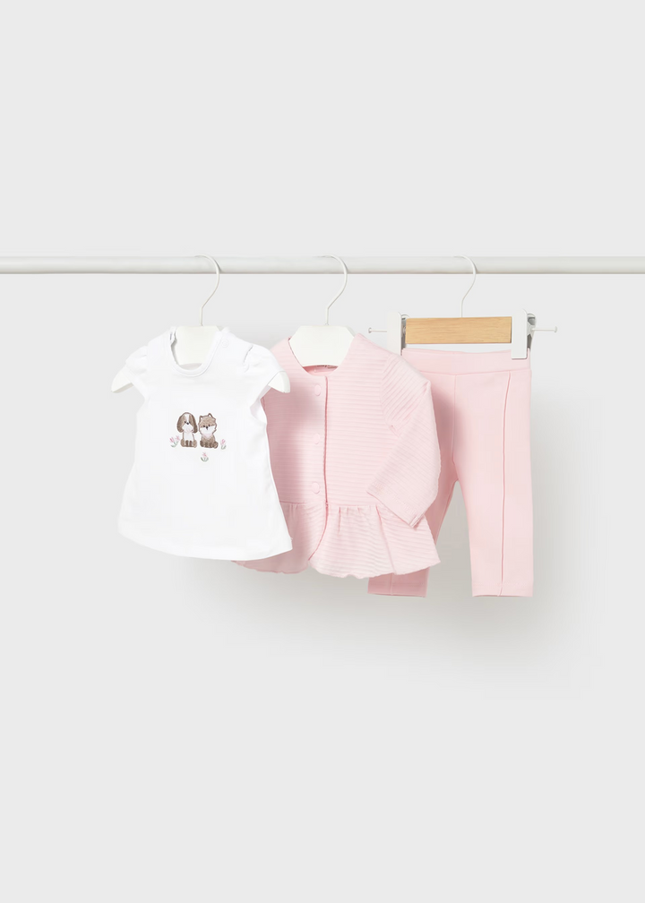 Girl 3PC Set Pink with Dogs 1.732