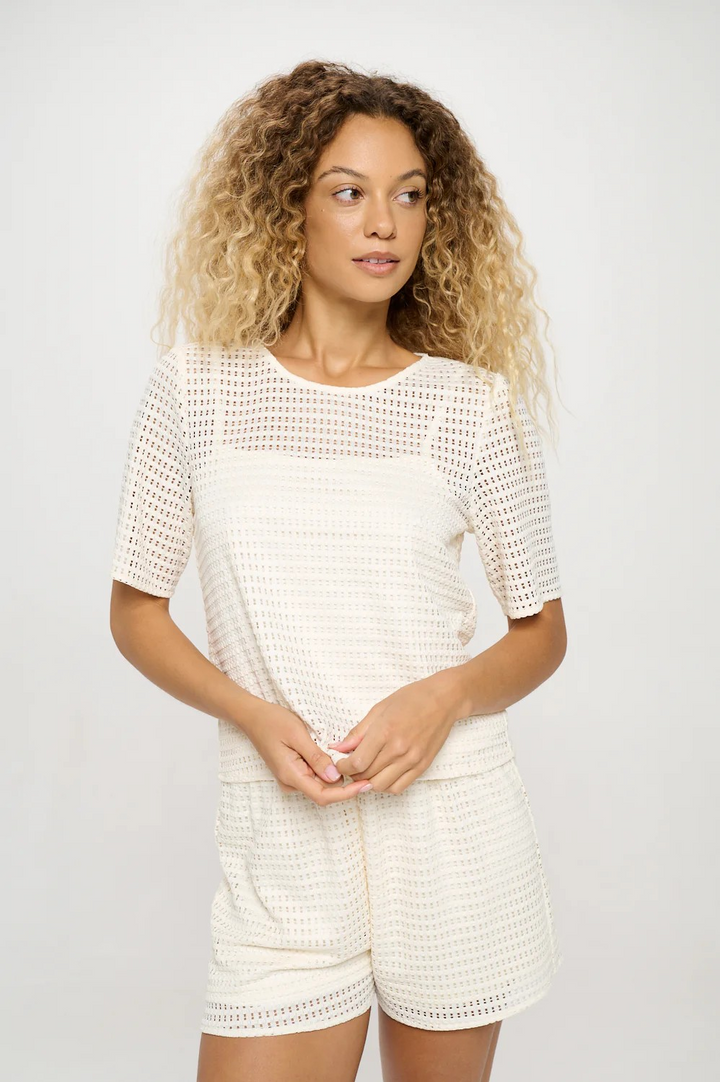 Vanilla Honeycomb 2PC Beach Cover Up Set
