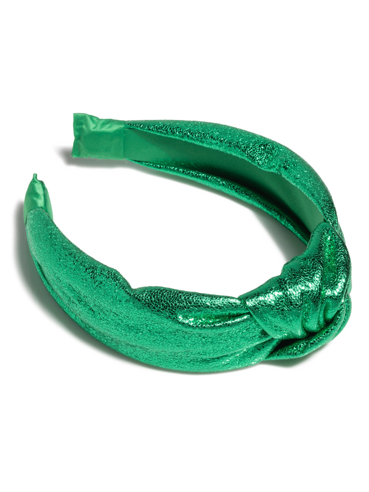 Metallic Knot Headband in Green