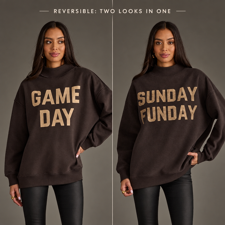 Reversible Game Day and Sunday Funday sweatshirt product image