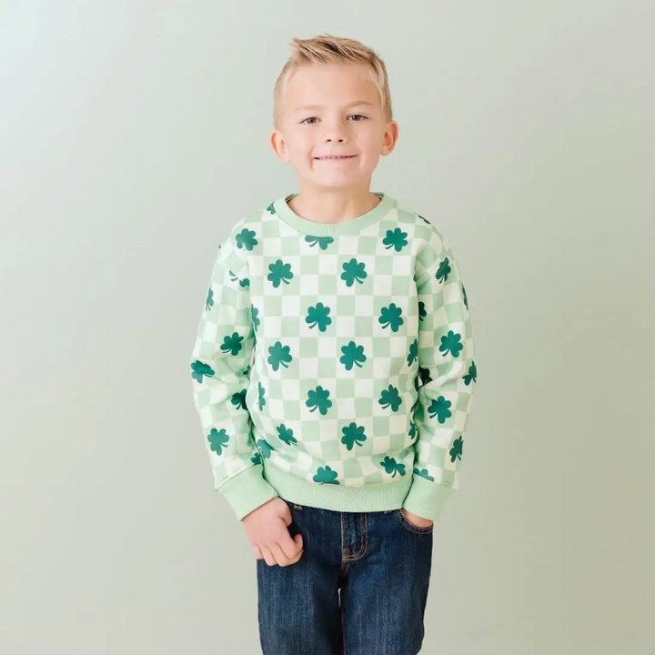 Shamrock Checkered St. Patrick's Day Sweatshirt