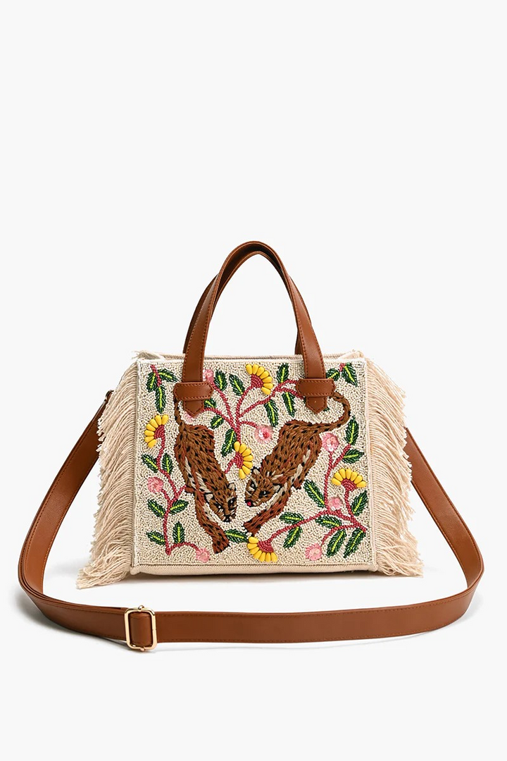 AMB Temur Leopard Fringed Purse