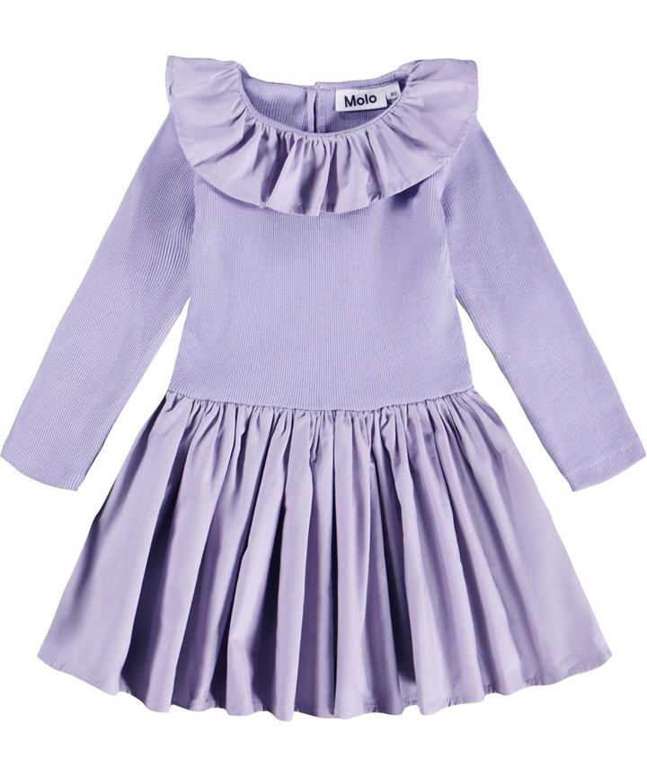 Crystala Purple Ruffle Dress