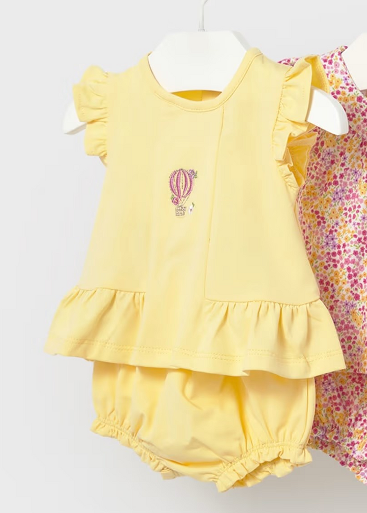 Yellow Hot Air Balloon Top & Bloomer Set