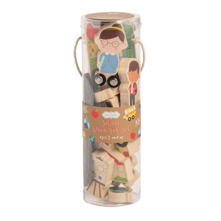 Wooden School Toy Set