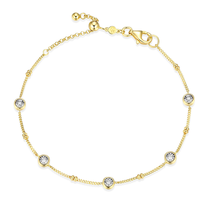 Monte Bezel Station Boho Diamond Bracelet