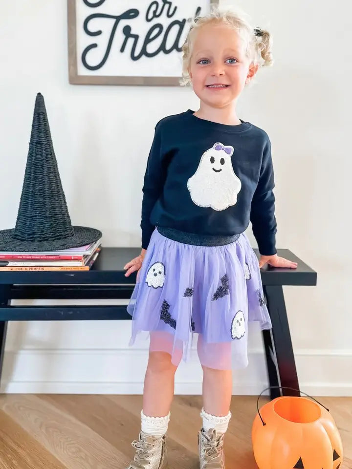 Ghost and Bat Sequin Halloween Tutu