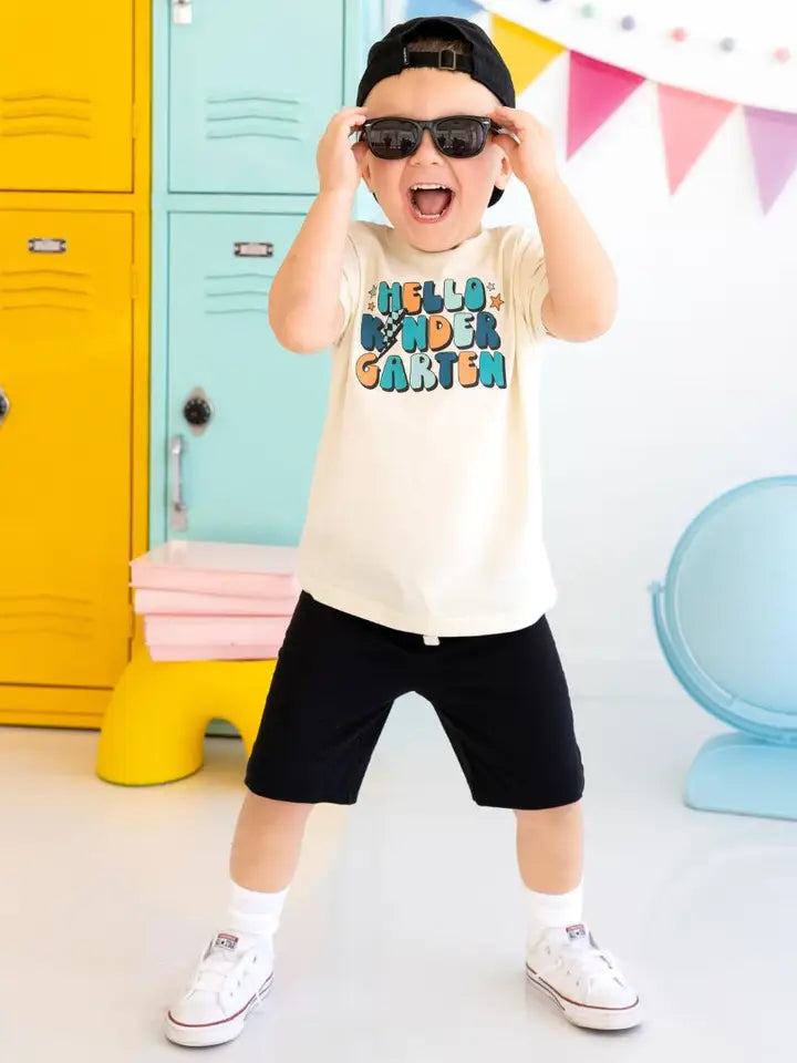 Hello Kindergarten Short Sleeve Tee