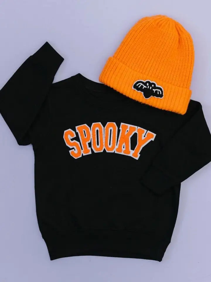Orange Bat Patch Beanie