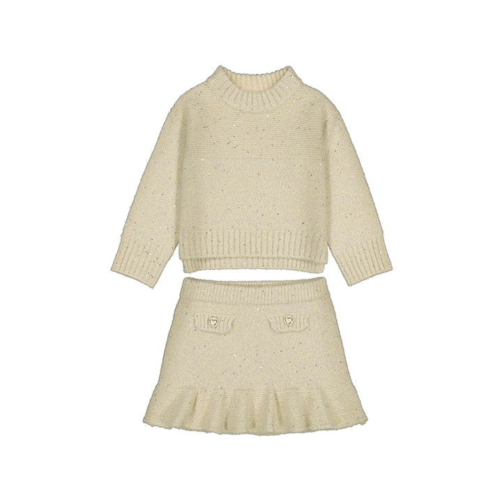 Sequin Sweater Knit Skirt Set