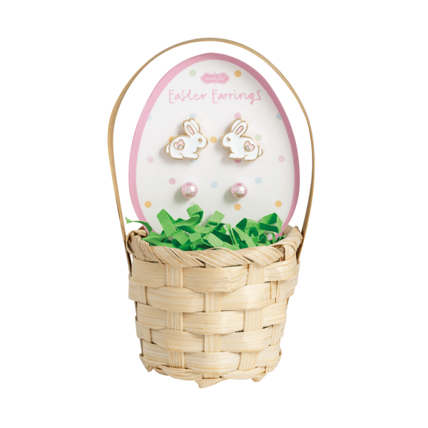White Bunny Stud Earrings