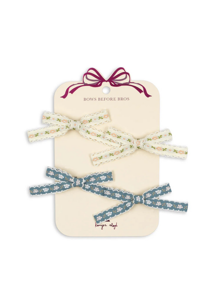 4 Pack of Leonora Bow Hair Clip Set