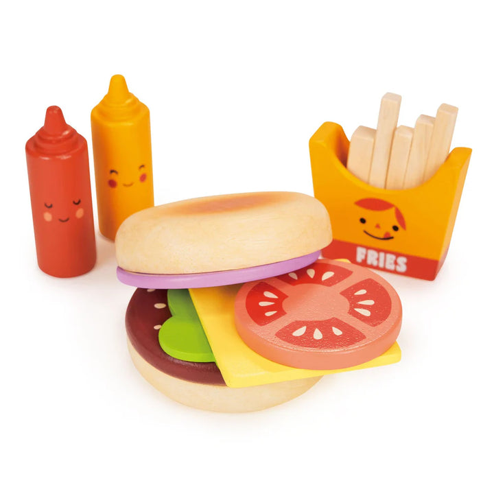 Take Out Burger Wooden Toy