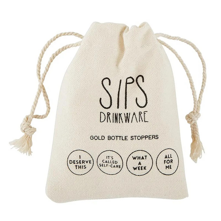 Sips Bottle Stoppers 4PK Pouch