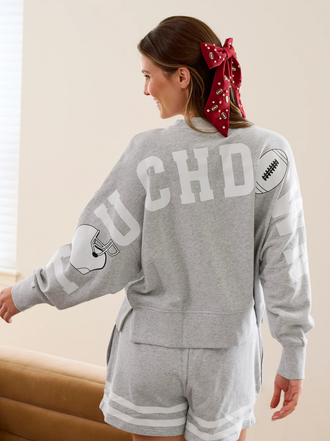 トップス LULA TULLE EMBROIDERY SWEAT TOPS Sea Women's Lula Embroidery Short Sleeve Top, White, M at