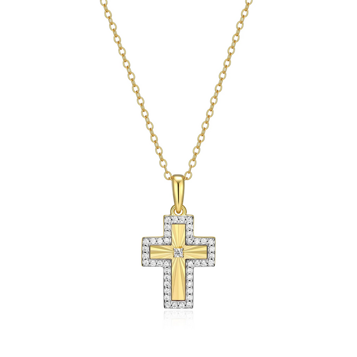 Monte Sunray Diamond Cross Pendant