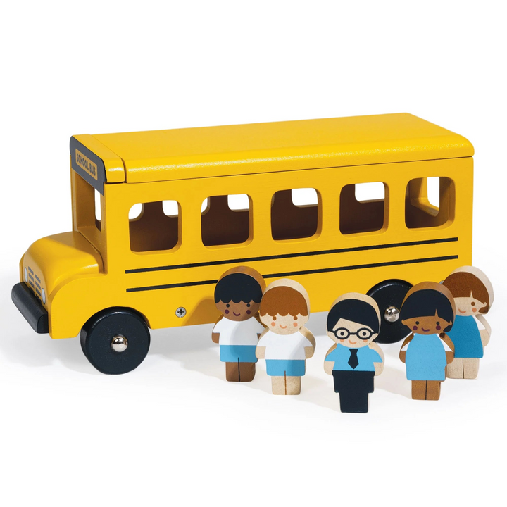 Little Friends School Bus Play Wooden Toy Set