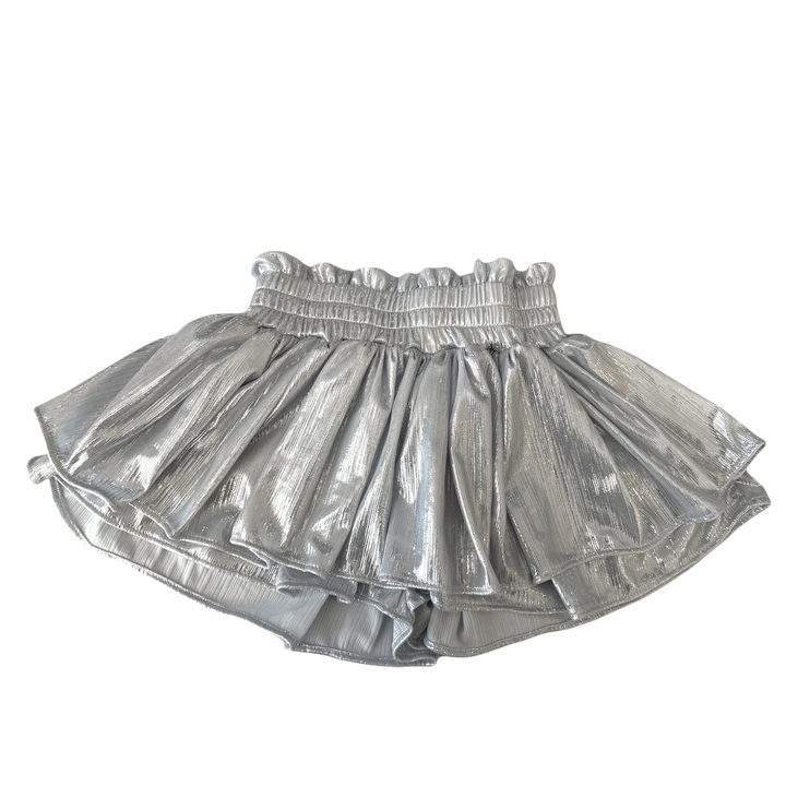 Metallic Skort Silver