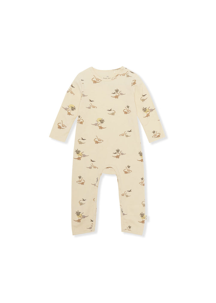 Vintage Dinosaur Onsie in Tan