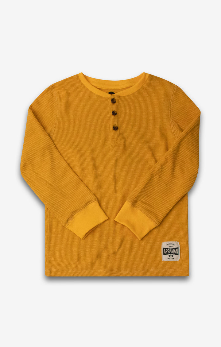 Mustard Waffle Henley