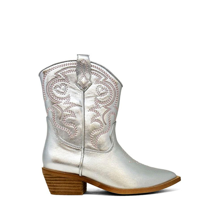 Zita Mini Silver Cowgirl Boots
