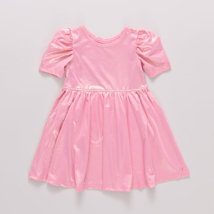 Pink Shimmer Lame Dress