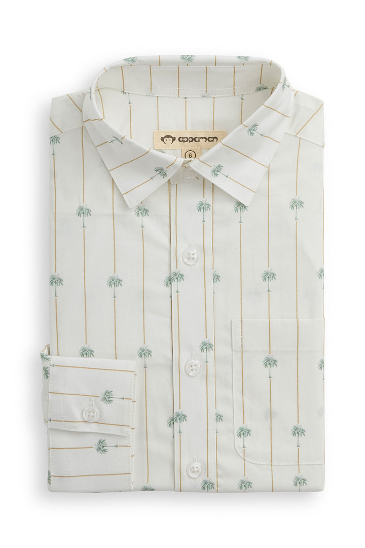 Palm Print Button Down Shirt